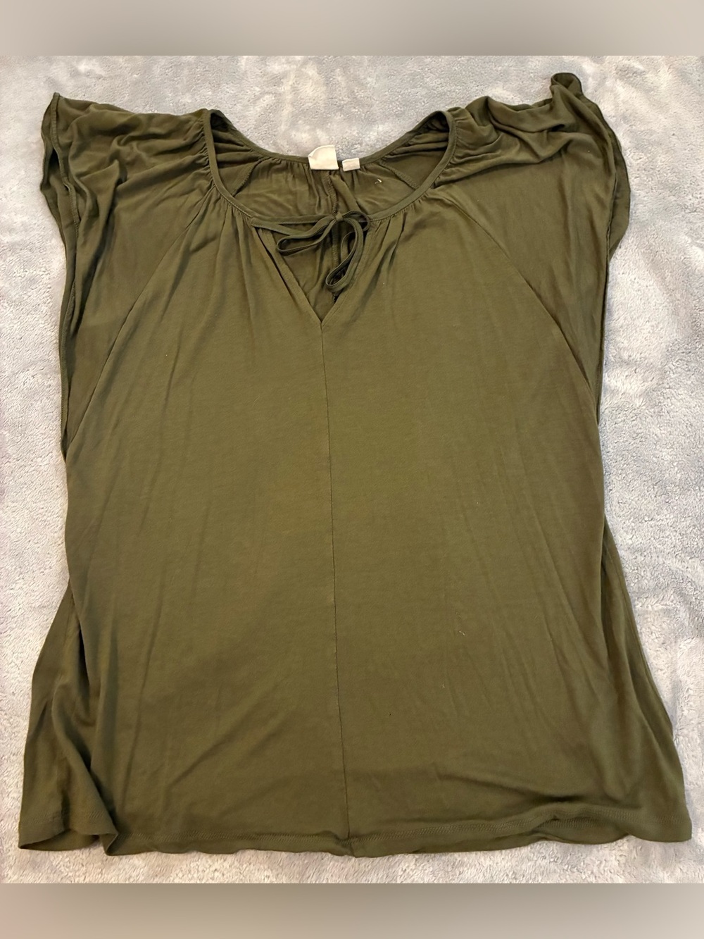 Gap Brand Olive Green Tie-Neck Women's Top Size Small